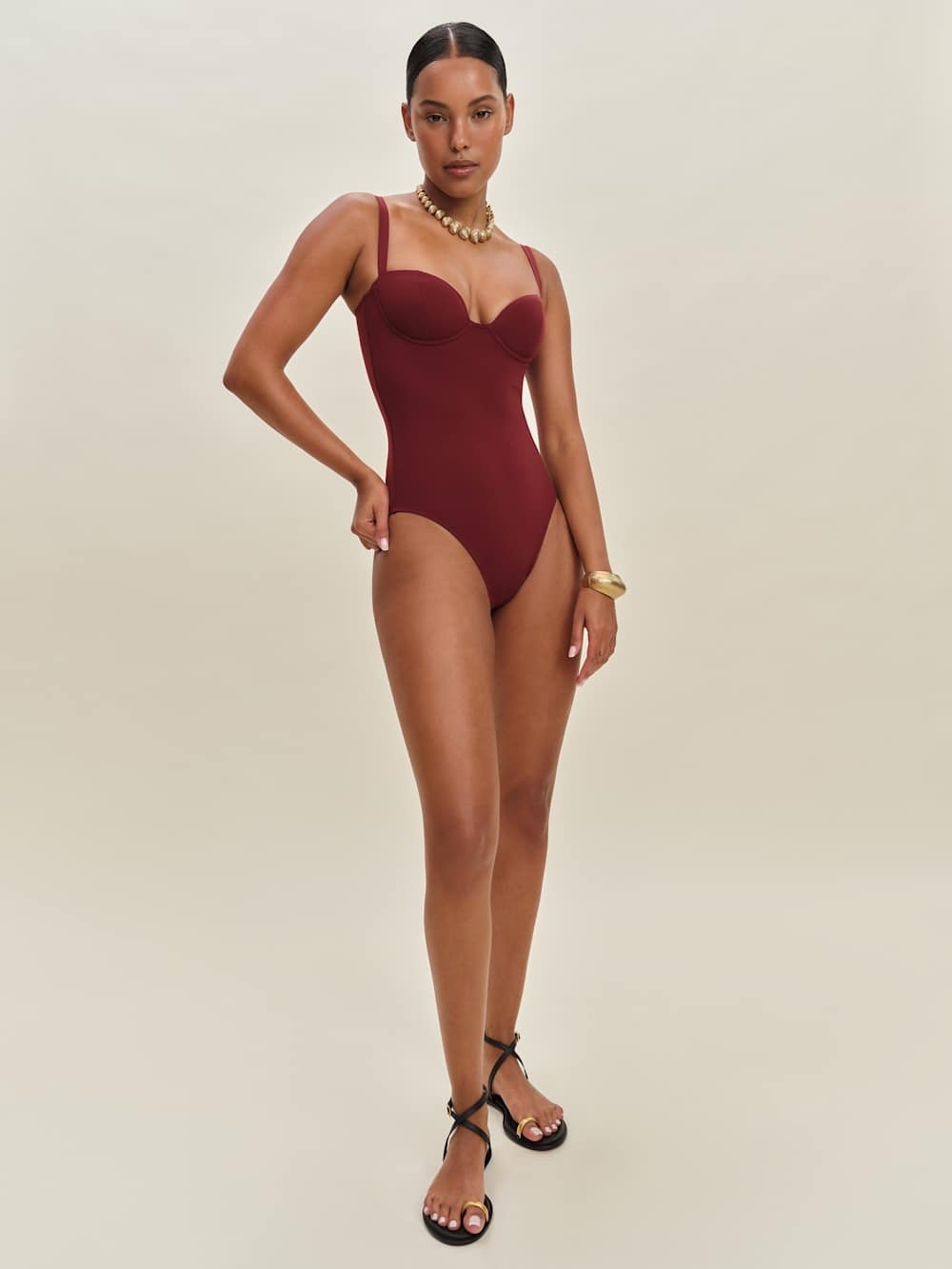 Reformation Aria One Piece Swimsuit size Large nairobi